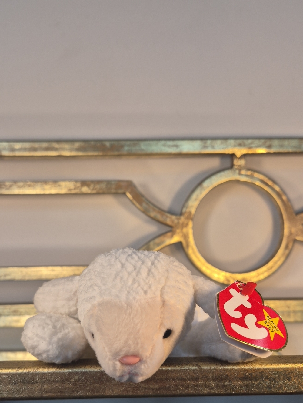 Ty Original Beanie Baby Fleece the Lamb 1996, 7.5", White.